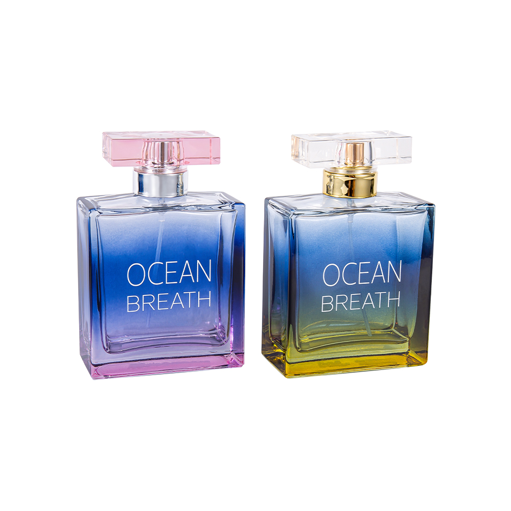 GC4375-WJ208 100 ml Parfümflasche aus zweifarbig beschichtetem Glas mit UV-beschichtetem Surlyn-Verschluss