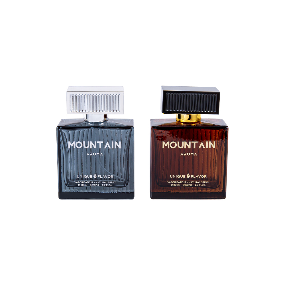 GC4311-WJ2092 80 ml Parfümflasche aus Glas mit vertikalen Streifen und ABS-Kunststoff-Streifenabdeckung