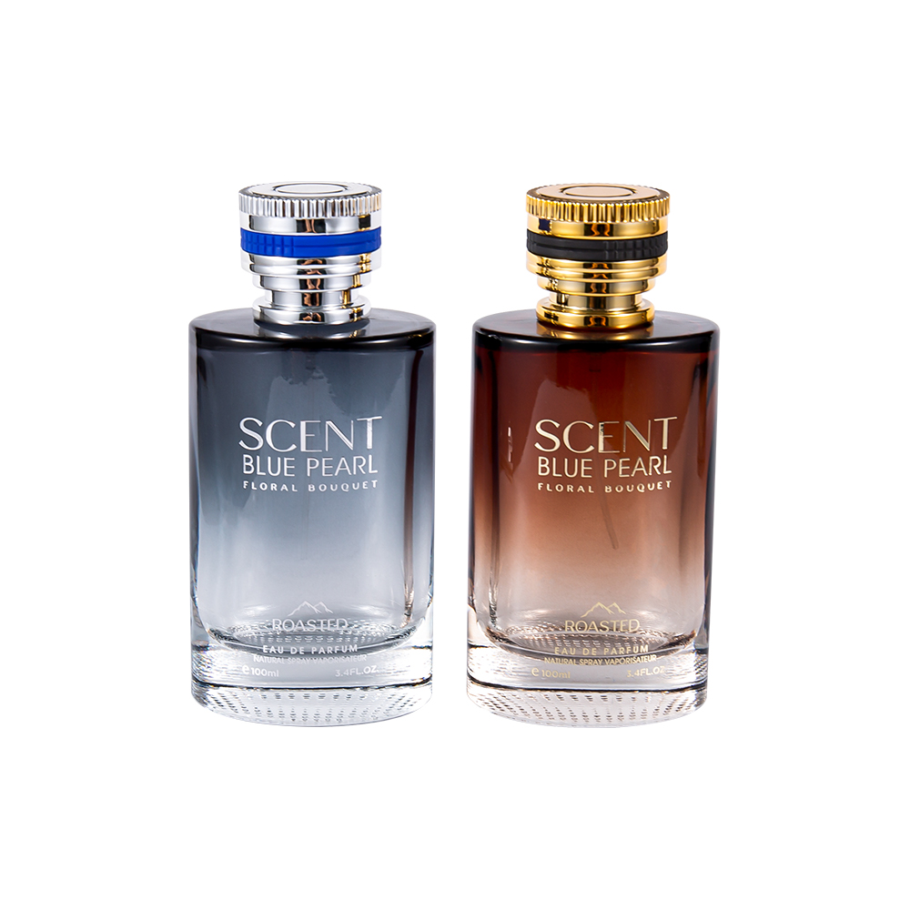 KY1109-WJ2098 100 ml Parfümflasche aus geprägtem Glas mit PCTA-Parfümverschluss