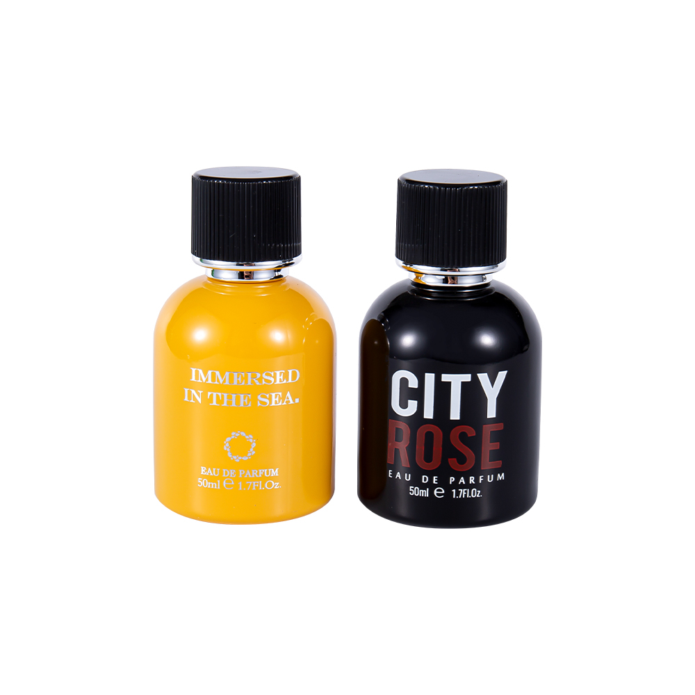 GC4464-WJ2339 50 ml brandneue, dekorative Parfümflasche aus Glas mit schwarzem Parfümverschluss